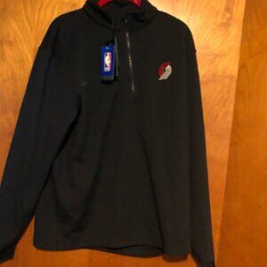 nba Portland Trail Blazers Black Pullover Jacket